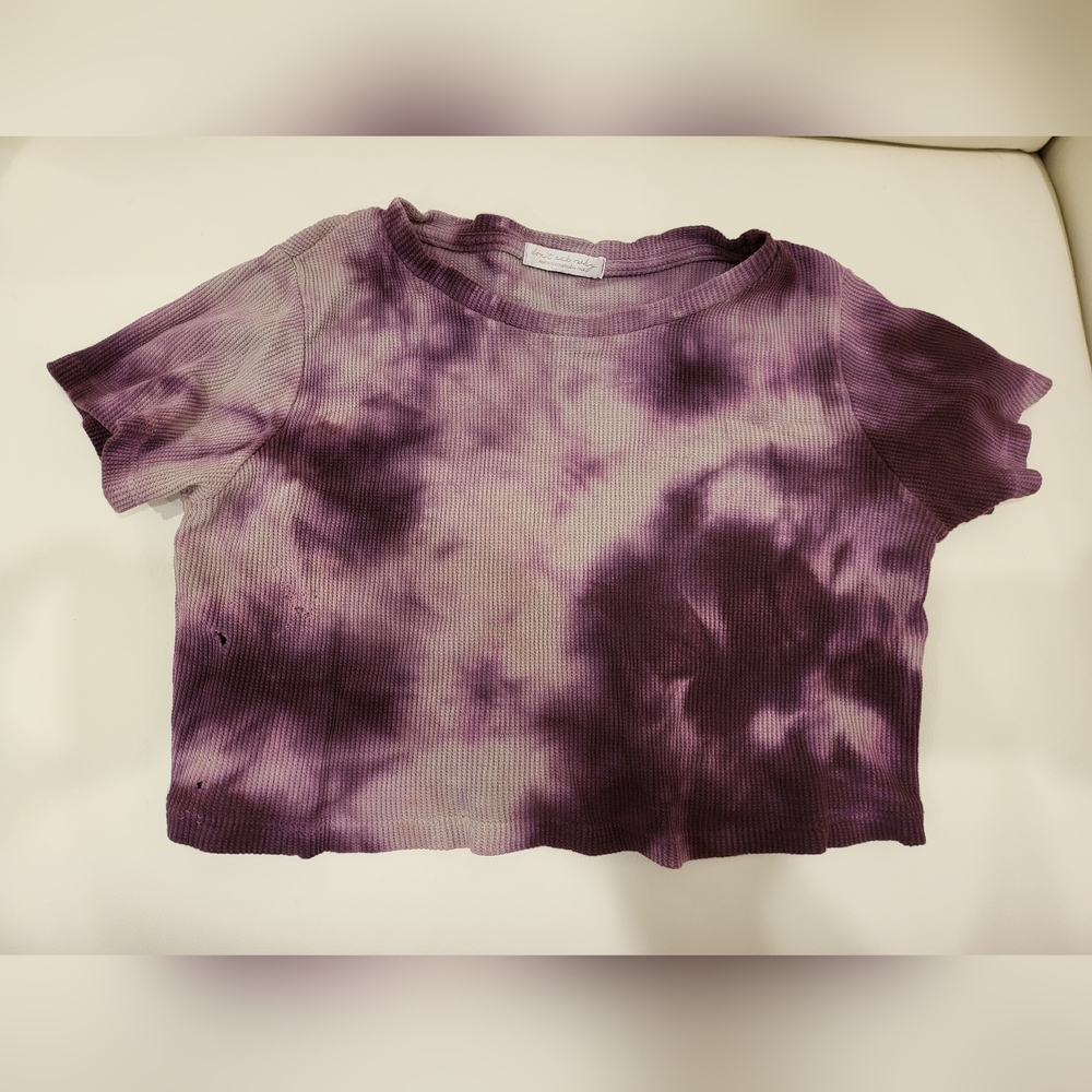 Purple crop top Made in Italy 100% cotton